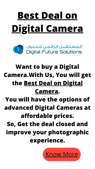 Best Deal on Digital Camera