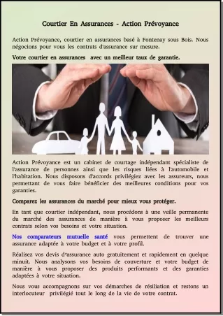 courtier en assurances - Action Prévoyance