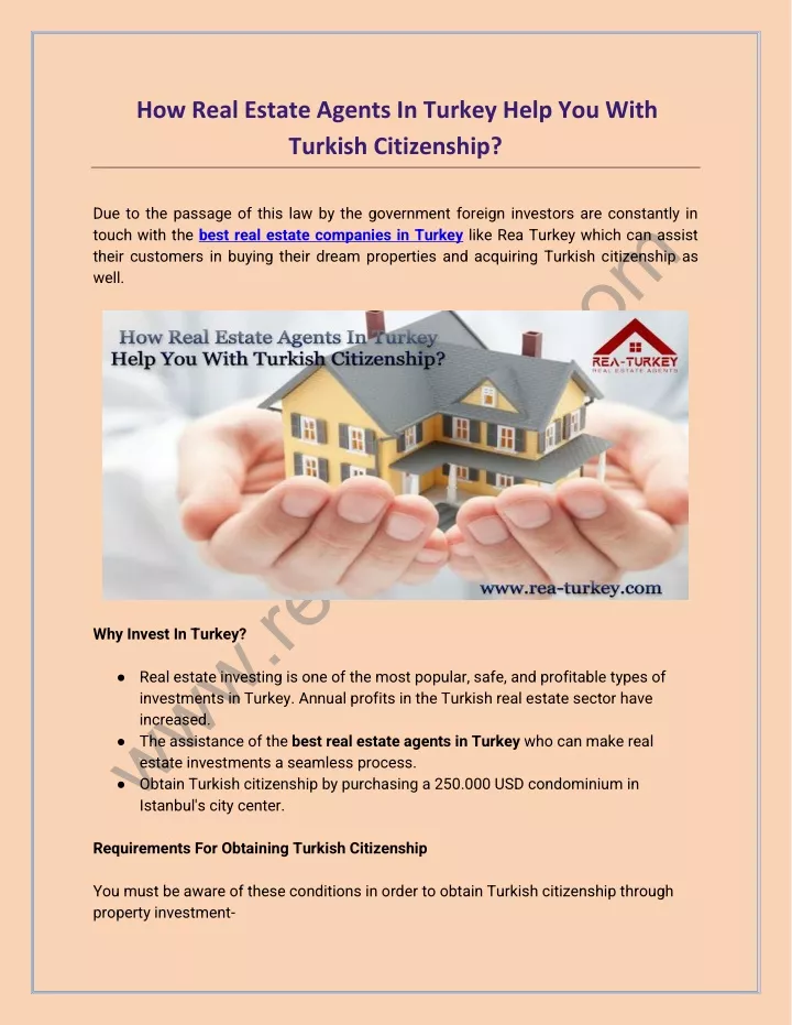 how real estate agents in turkey help you with