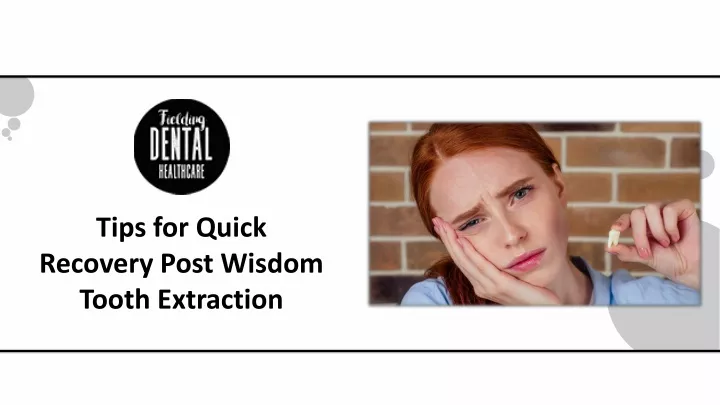 tips for quick recovery post wisdom tooth
