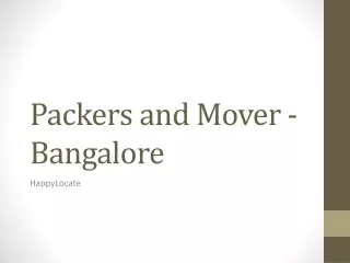 packers and mover bangalore