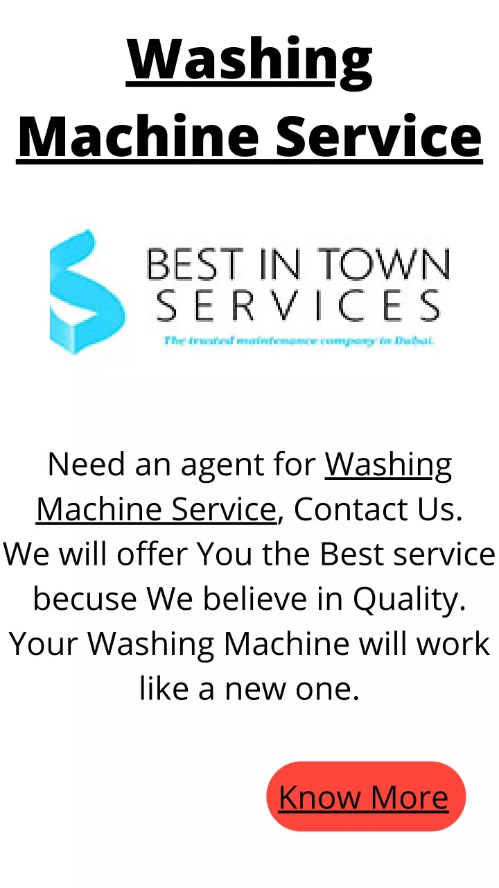 washing machine service