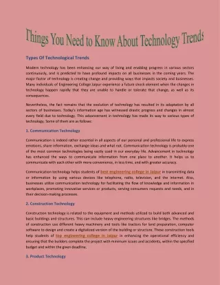 types of technological trends