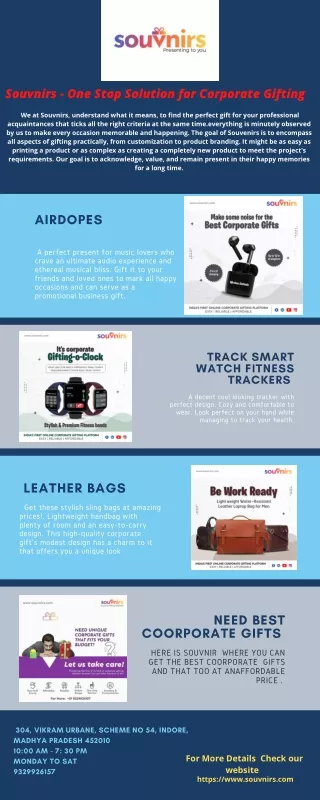 souvnirs one stop solution for corporate gifting