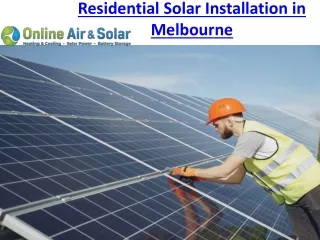 Residential Solar Installation in Melbourne