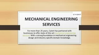 Mechanical Engineering Services | Cyient
