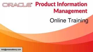 Oracle PIM Online Training By Real-Time Consultant