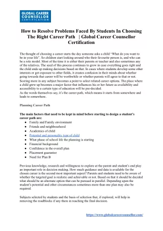 How to Resolve Problems Faced By Students In Choosing The Right Career Path