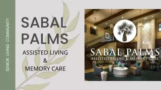 Memory Care Assisted Living - Palm Coast, FL | Sabal Palms