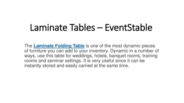 laminate tables eventstable