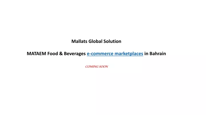 mallats global solution mataem food beverages