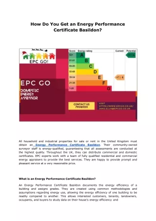 how do you get an energy performance certificate