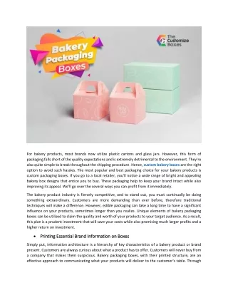 for bakery products most brands now utilize