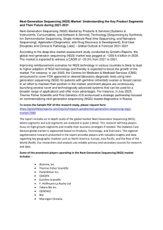 next generation sequencing ngs market