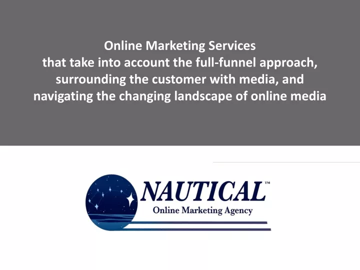 online marketing services that take into account