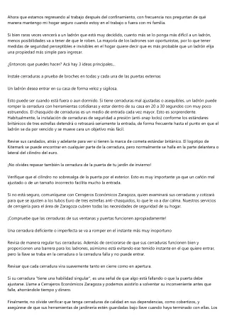 ¿Cuáles son los consejos de cerrajería para asegurar una casa?