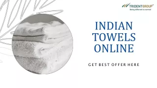 Buy Indian Towels Online - Tridentindia