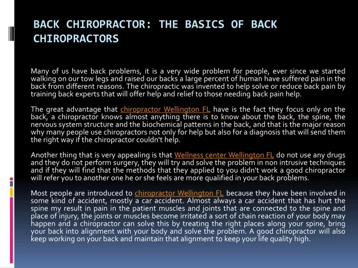 back chiropractor the basics of back chiropractors