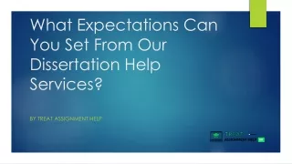what expectations can you set from our dissertation help services