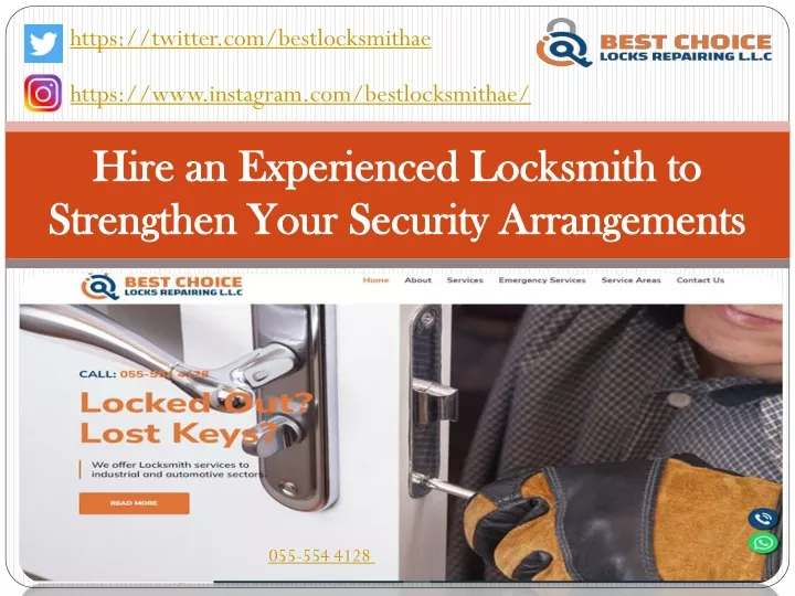 hire an experienced locksmith to strengthen your security arrangements