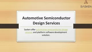 Automotive Semiconductor Design Services | Sasken