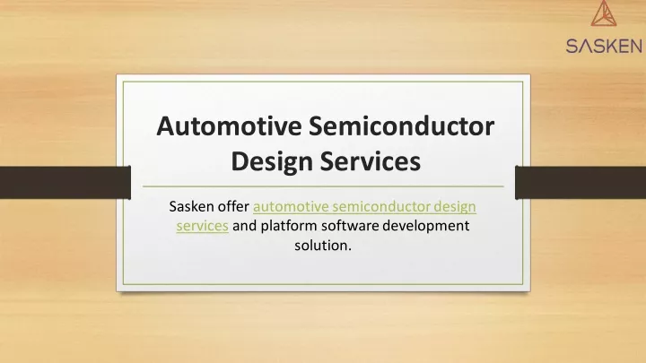 automotive semiconductor design services