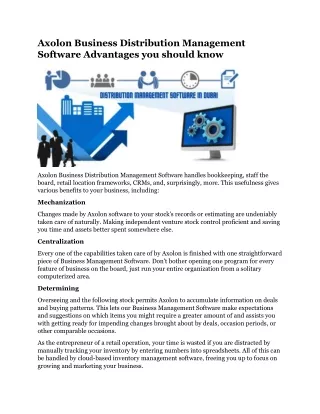 axolon business distribution management software