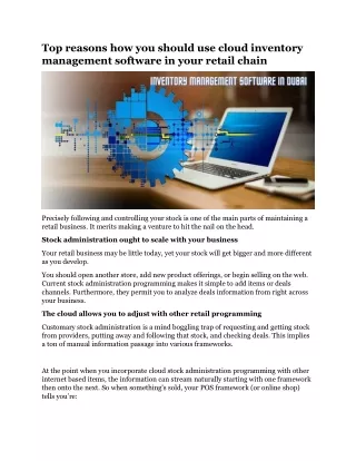 top reasons how you should use cloud inventory