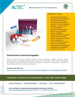 School Science Chemicals Suppliers