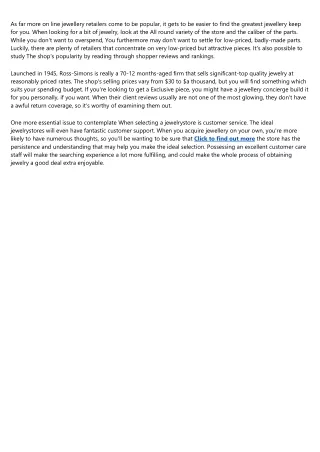 as far more on line jewellery retailers come