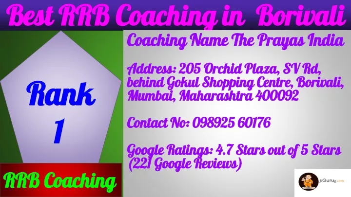 best rrb coaching in borivali