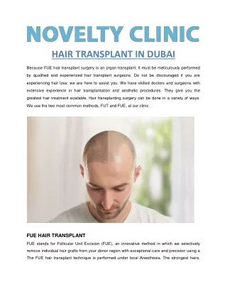 HAIR TRANSPLANT IN DUBAI