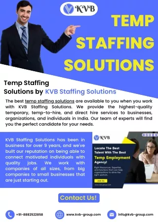 Temp Staffing Solutions by KVB Staffing Solutions