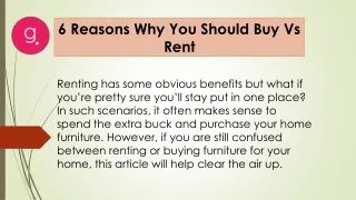 6 Reasons Why You Should Buy Vs Rent | Guarented