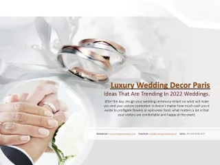 Luxury Wedding Decor Paris Ideas That Are Trending In 2022 Weddings - Dream Paris Wedding