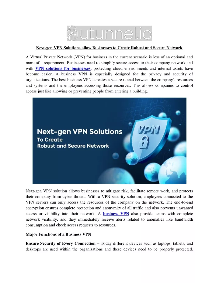 next gen vpn solutions allow businesses to create