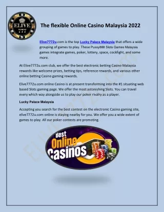 ELIVE7772u Gives Online Casino Games To Players in 2022.