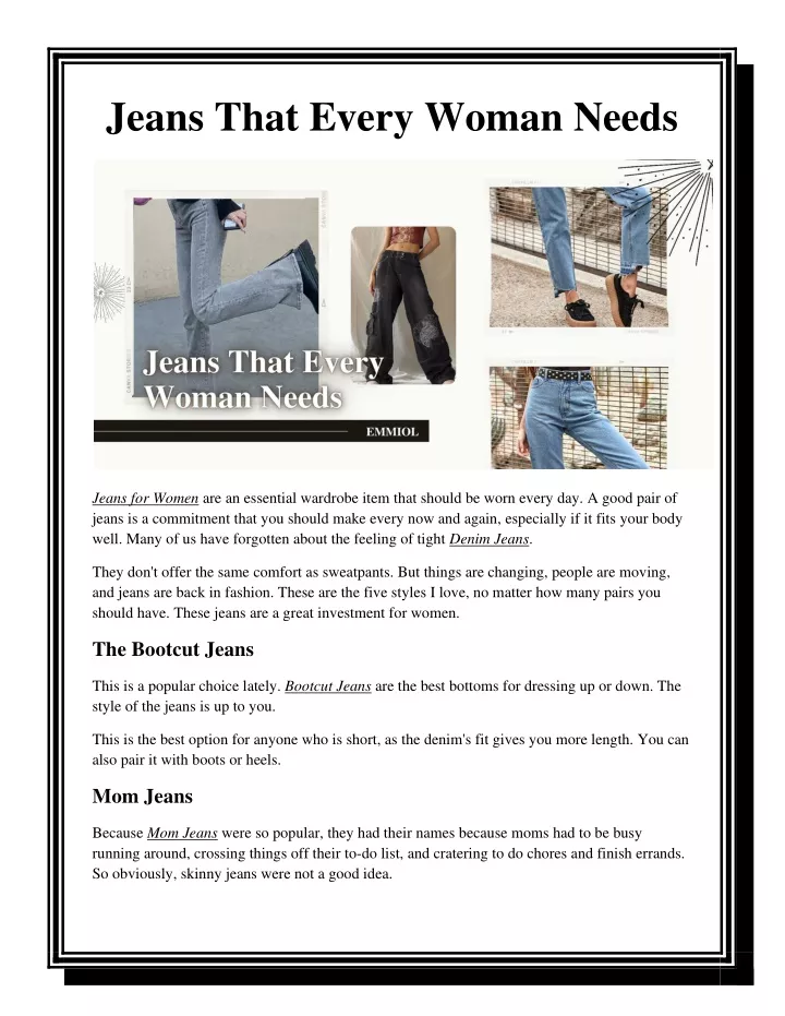jeans that every woman needs