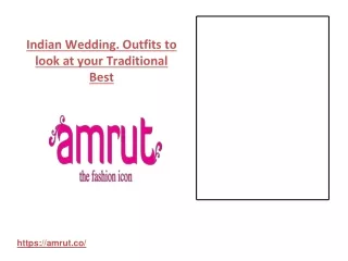 Wedding Wear & Stylish Traditional Dresses India | Amrut Fashion