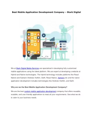 Mobile Application Development Services - Stark Digital