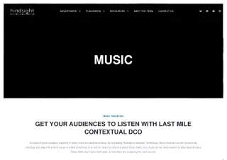 Music Focused Advertising Agency | Hindsight Solutions