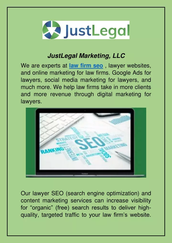 justlegal marketing llc we are experts