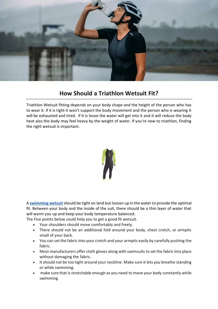 how should a triathlon wetsuit fit