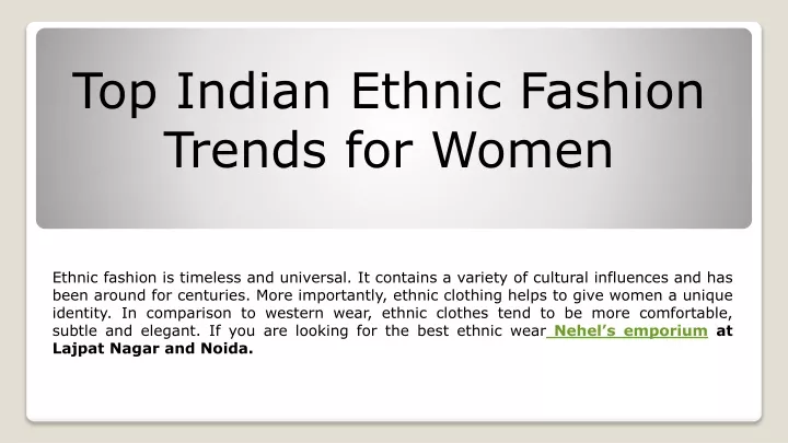 top indian ethnic fashion trends for women