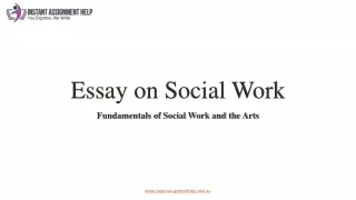 Essay on Social work