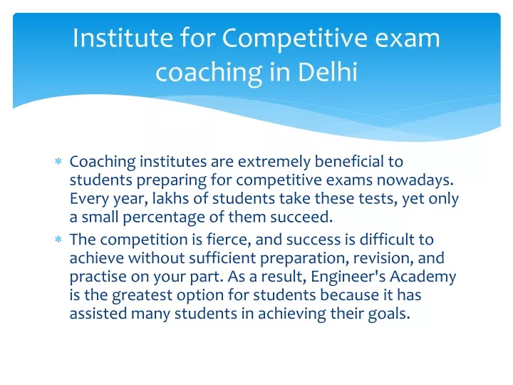 PPT - Institute for Competitive exam coaching in Delhi PowerPoint ...