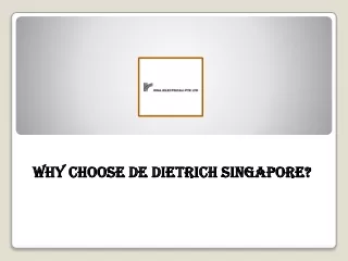 Why choose De Dietrich Singapore