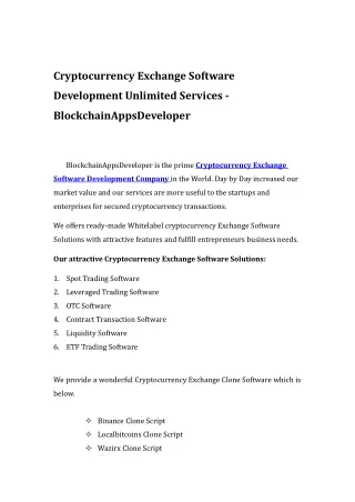 cryptocurrency exchange software
