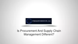 is procurement and supply chain management