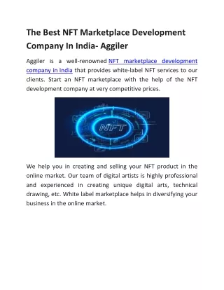 the best nft marketplace development company
